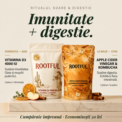 Immunity + Digestion Ritual — Vitamin D3 4000 IU + ACV & Kombucha