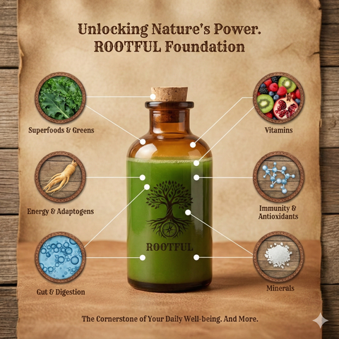 Rootful Greens & Superfoods - suplimente naturale premium și superalimente verzi pudră