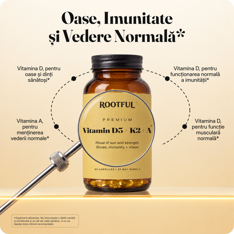 Vitamin D3 + K2 + A: oase, imunitate si vedere normala