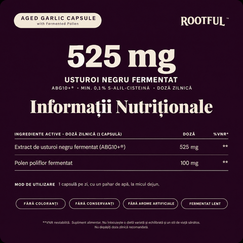 Informații nutriționale ROOTFUL Aged Garlic