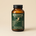 Supliment ROOTFUL Gut Guru pentru sănătatea intestinală cu Ashwagandha KSM-66, Lactobacillus, L-glutamină, bromelaină și papaină – flacon de 60 capsule, fabricat în România