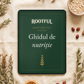 Ghidul de nutriție ROOTFUL, format digital, deschis pe tabletă