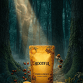 ROOTFUL Vitamin C Zinc D3 immunity gummies pouch in enchanted forest setting with wild rosehip flowers