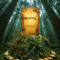 ROOTFUL Vitamin C Zinc D3 gummies pouch on mossy forest floor with sunbeams through green canopy